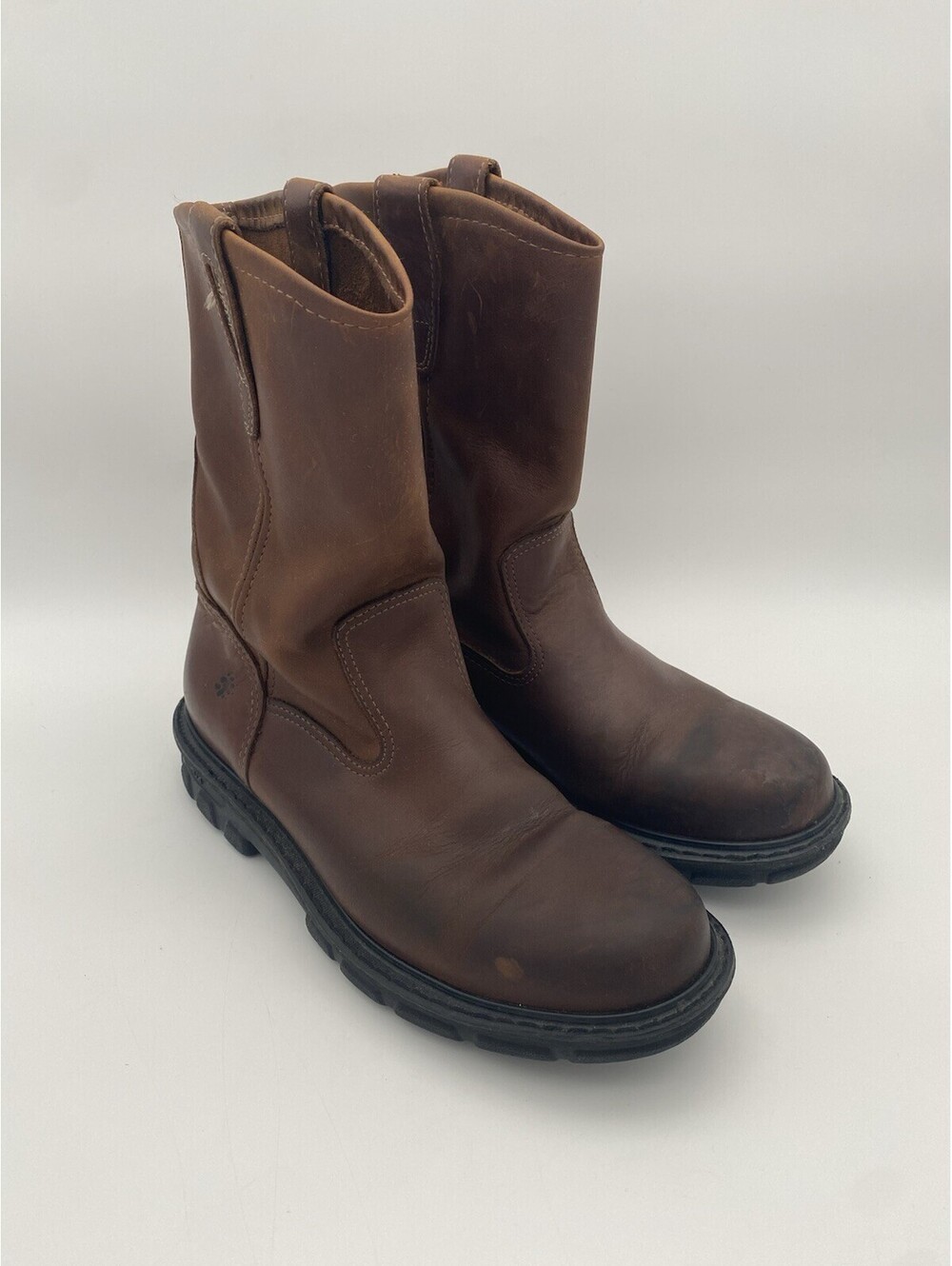 Wolverine MultiShox Men's Size 10 M Brown Leather Work Boots - Y2K